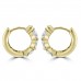 1.20 ct ttw Ladies Round Cut Diamond Hoop Huggie Earrings In 14 Kt Yellow Gold 1.20 ct ttw Ladies Round Cut Diamond Hoop Huggie Earrings In 14 Kt Yellow Gold